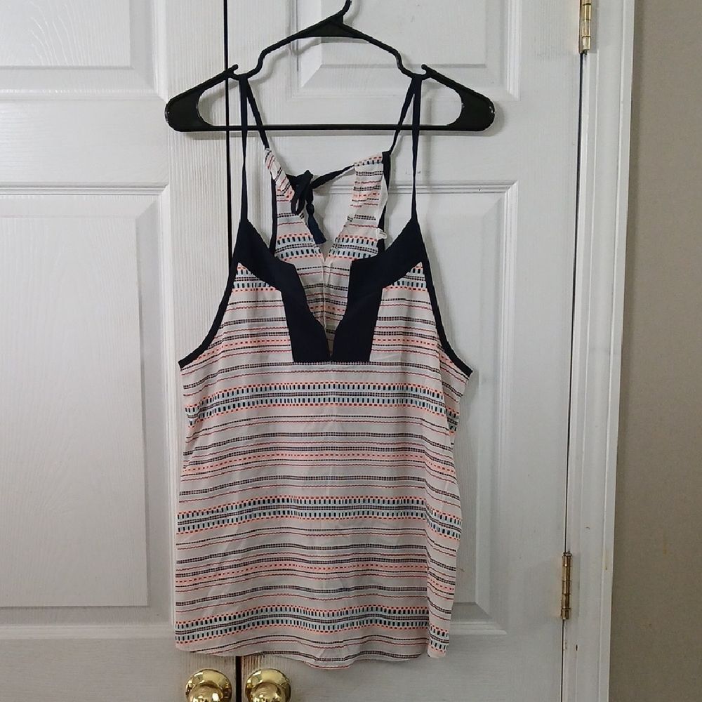 Athleta Coastal Dunes Striped Tank Top Sz M NWOT